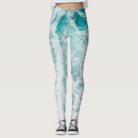 Blauwellen Leggings (Vorderseite)