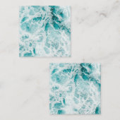 Blauwellen Quadratische Visitenkarte (Vorne/Hinten)