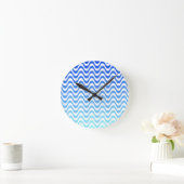 Blauwellen Runde Wanduhr (Zuhause)