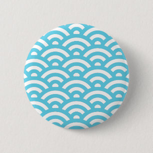 Blauwellenmuster Button