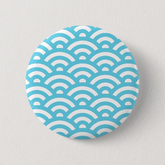 Blauwellenmuster Button (Vorderseite)