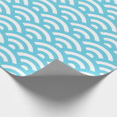 Blauwellenmuster Geschenkpapier (Ecke)