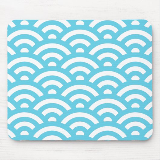 Blauwellenmuster Mousepad (Vorne)