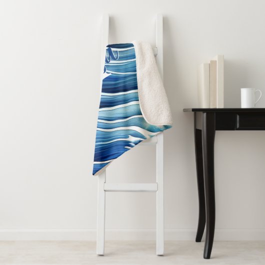 Blauwellenmuster Sherpadecke (Beispiel)