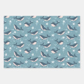 Blauwhalmuster Geschenkpapier Set (Vorderseite 3)
