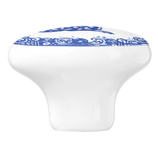 Blauwilddesign Eichhörnchen Wirbelsäule rechts Keramikknauf (Seitenansicht)