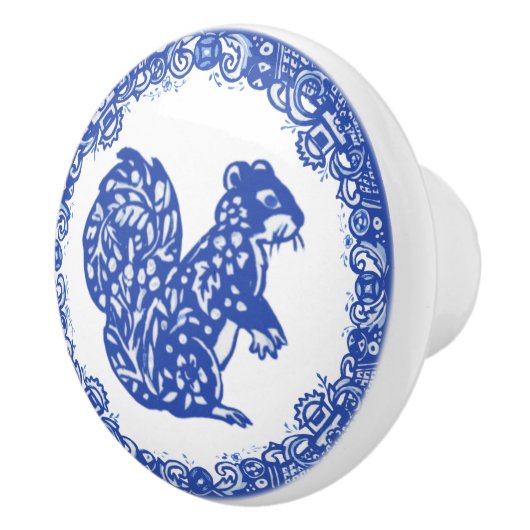 Blauwilddesign Eichhörnchen Wirbelsäule rechts Keramikknauf (Rechts)