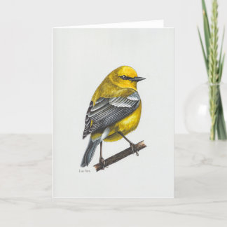 Blauwinged Warbler Art Card Dankeskarte