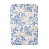 Blauwintermuster für Vintage Blume Badematte (Vorderseite Vertikal)