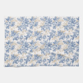 Blauwintermuster für Vintage Blume Geschirrtuch (Horizontal)