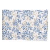 Blauwintermuster für Vintage Blume Kissenbezug (Rückseite)