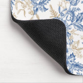 Blauwintermuster für Vintage Blume Mousepad (Ecke)