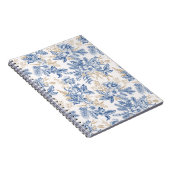Blauwintermuster für Vintage Blume Notizblock (Rechte Seite)