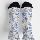 Blauwintermuster für Vintage Blume Socken (Oben)