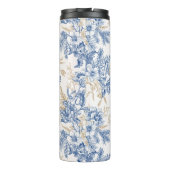 Blauwintermuster für Vintage Blume Thermosbecher (Rückseite)