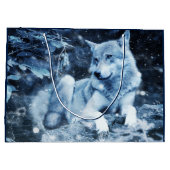 Blauwolf-Geschenktasche Große Geschenktüte (Rückseite)