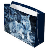Blauwolf-Geschenktasche Große Geschenktüte (Rückseite Schrägansicht)
