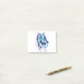 Blauwolf-Grafik Post-it Klebezettel (Auf Schreibtisch)