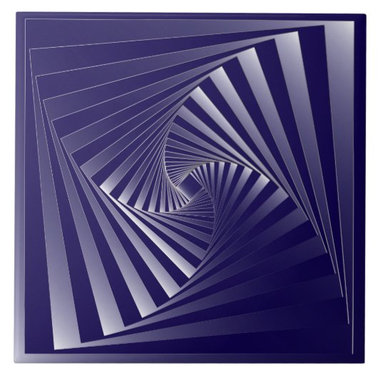 Blauzebrageometrie Fliese (Vorderseite)