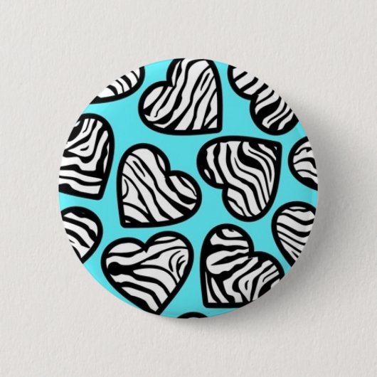 Blauzebraherzen Button (Vorderseite)