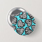 Blauzebraherzen Button (Vorne & Hinten)
