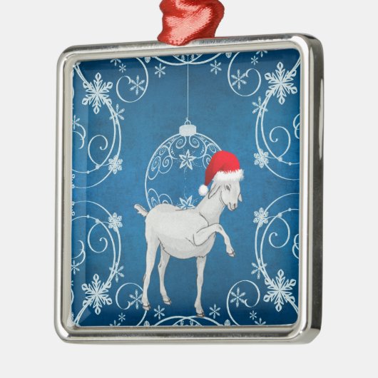 Blauziege Silbernes Ornament (Links)