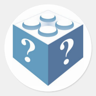 Blauziegel Runder Aufkleber