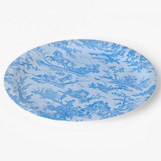 Blauzungenkopfplatte Pappteller (Schrägansicht)