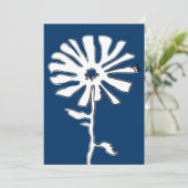 Blauzungenkrause-Blume Einladung (Stehend Vorderseite)