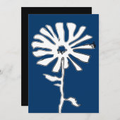 Blauzungenkrause-Blume Einladung (Vorne/Hinten)