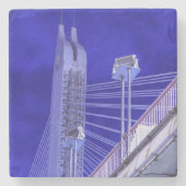 Blauzungenkugel Steinuntersetzer (Vorderseite)