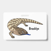 Blauzungenreptilierer Cartoon Ausweis (Rückseite)