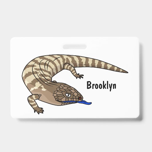 Blauzungenreptilierer Cartoon Ausweis (Vorderseite)