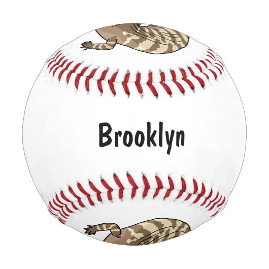 Blauzungenreptilierer Cartoon Baseball (Rückseite)