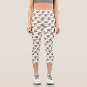 Blauzungenreptilierer Cartoon Capri Leggings (Vorderseite)
