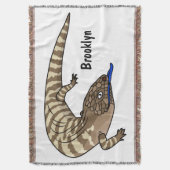 Blauzungenreptilierer Cartoon Decke (Vorderseite Vertikal)