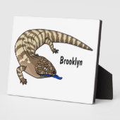 Blauzungenreptilierer Cartoon Fotoplatte (Seite)