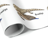 Blauzungenreptilierer Cartoon Geschenkpapier (Rolleneckpunkt)