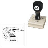 Blauzungenreptilierer Cartoon Gummistempel (Stempel)