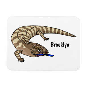 Blauzungenreptilierer Cartoon Magnet