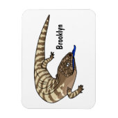 Blauzungenreptilierer Cartoon Magnet (Vertikal)