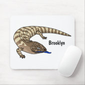 Blauzungenreptilierer Cartoon Mousepad (Mit Mouse)