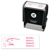 Blauzungenreptilierer Cartoon Permastempel (Beispiel)