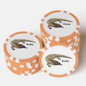 Blauzungenreptilierer Cartoon Pokerchips (Stapel)