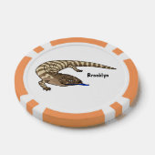 Blauzungenreptilierer Cartoon Pokerchips (Einzeln)