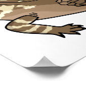 Blauzungenreptilierer Cartoon Poster (Ecke)