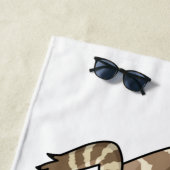 Blauzungenreptilierer Cartoon Strandtuch (Beispiel)