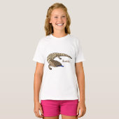 Blauzungenreptilierer Cartoon T-Shirt (Vorne ganz)