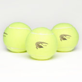 Blauzungenreptilierer Cartoon Tennisbälle (Multi)