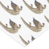 Blauzungenreptilierer Cartoon Tischdecke (Schrägansicht)